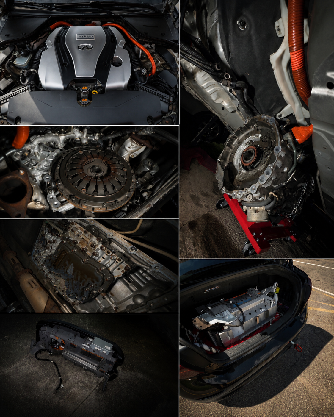 Infiniti Q50 Hybrid engine component close-up